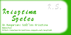 krisztina szeles business card